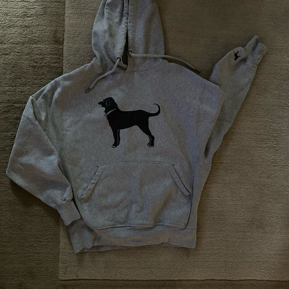 The Black Dog Charcoal Hoodie with Black Dog Design